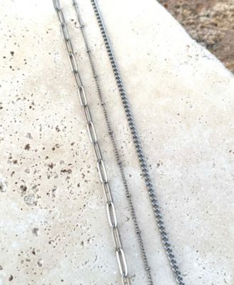 Tarnish Resistant Silver Chain Necklace Set