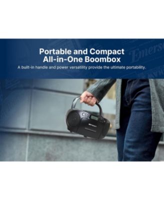 EPB-3003 Portable CD / Cassette Player with AM/FM Radio, Programmable Memory, Dual Stereo Speakers - Black