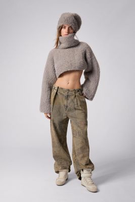 Women's Lettering denim pants