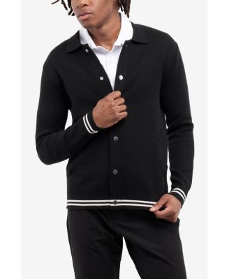 Men's Long Sleeve Sweater And Full Buttoned With Rib