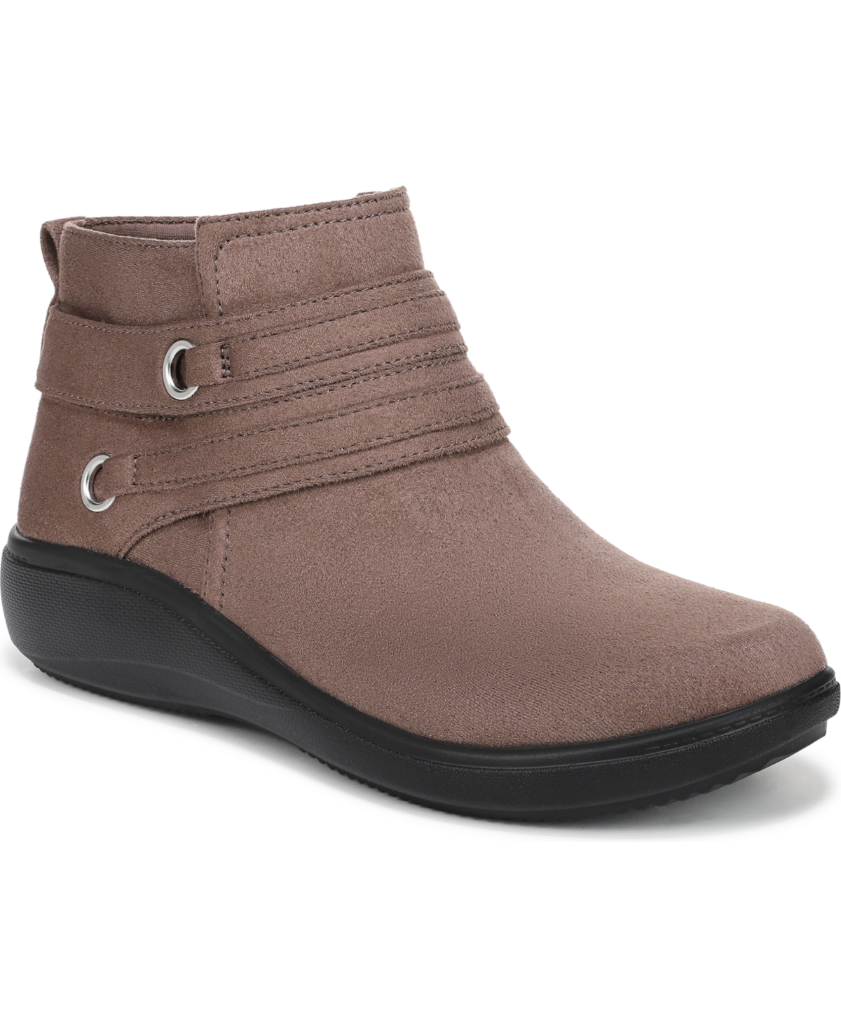 Lifestride Women's Brave Zipper Ankle Booties In Animal Print