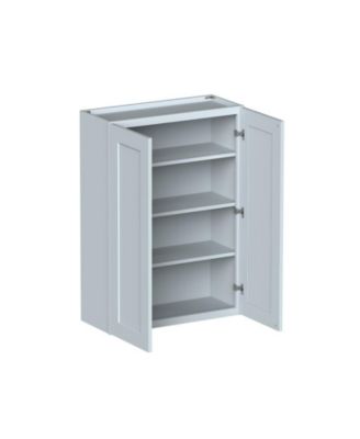 W30"x D12"x H42" Solid Wood Plywood Structure, HDF Panels, Soft-Close Drawers Kitchen Wall Cabinet