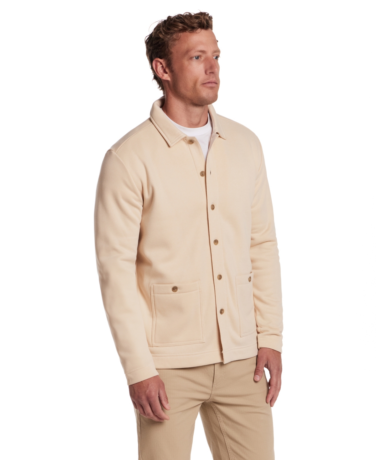 Weatherproof Vintage Men's Pebble Fleece Overshirt Jacket