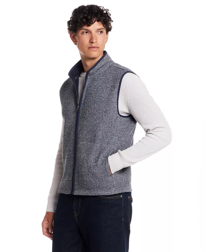 Men's Unlined Zip Front Knit Vest - thumbnail 4