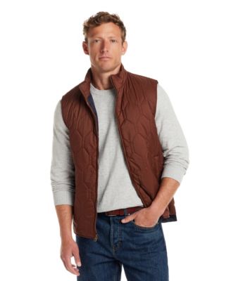 Men's Hexagon Zip Front Quilted Vest