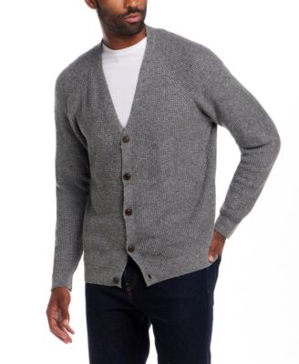 Men's Waffle Donegal Cardigan Sweater