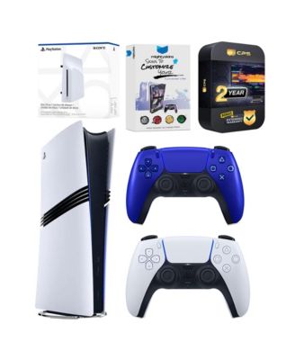 PlayStation 5 Pro 2TB Digital Bundle with Disc Drive, Extra Controller, MightySkins Voucher, and 2-Year Extended Warranty