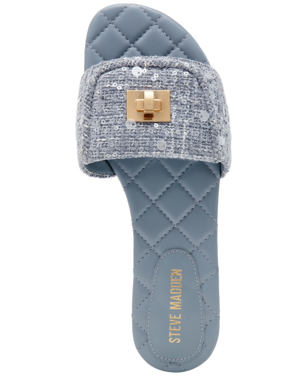 Steve Madden Women's Moreland-s Turnlock Square Toe Slide Sandals