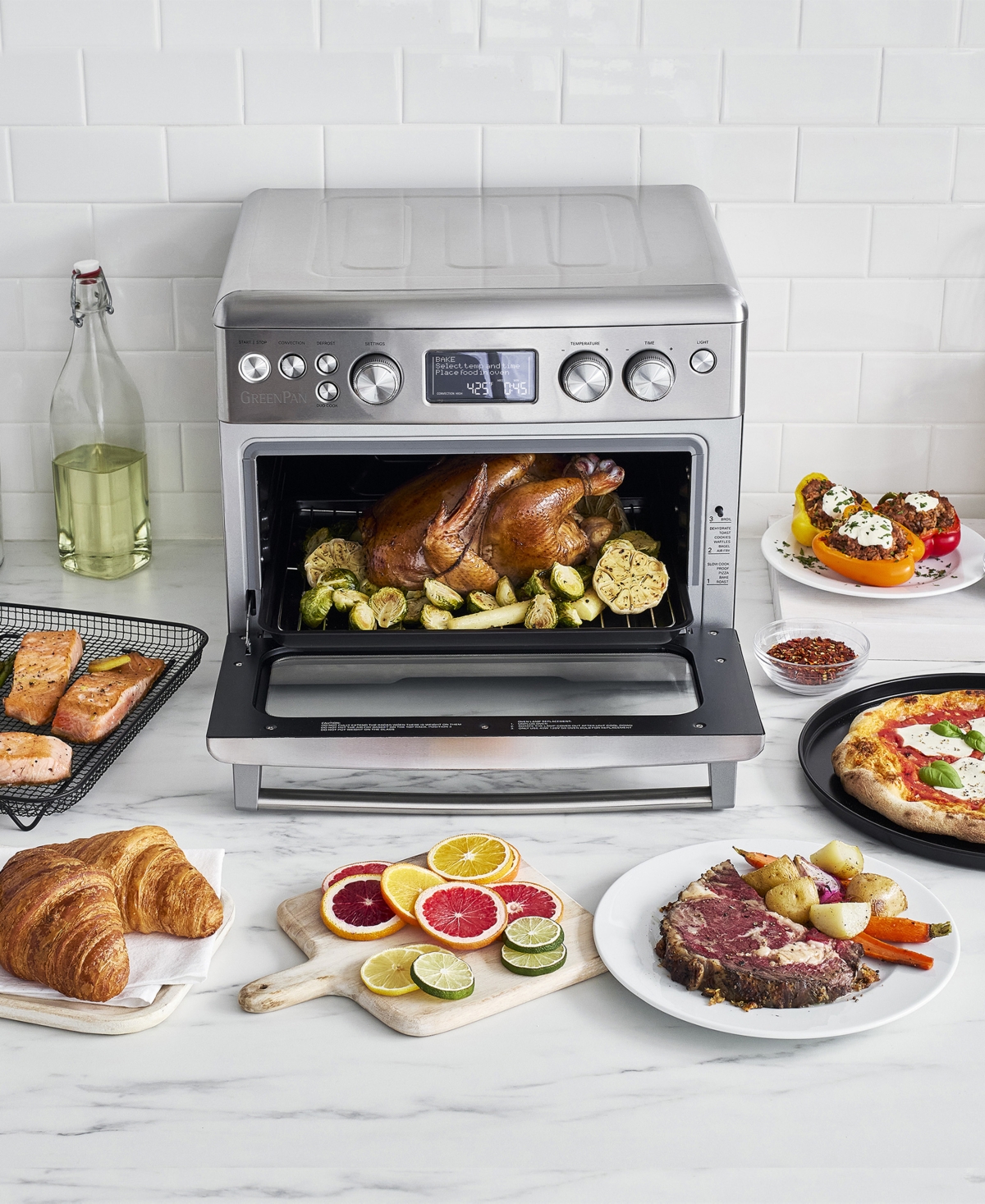 Greenpan 15" Elite Convection Air Fry Toaster Oven In Silver