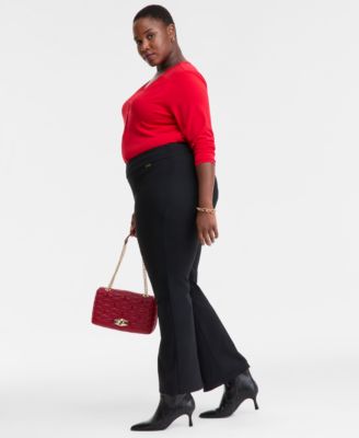 Plus Size Mid-Rise Bootcut Pants, Macy's Exclusive 