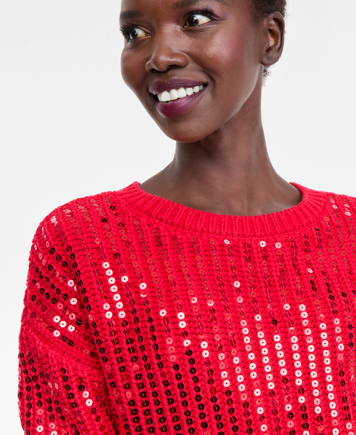I.n.c. International Concepts Women's Bold Sequin Sweater, Macy's Exclusive