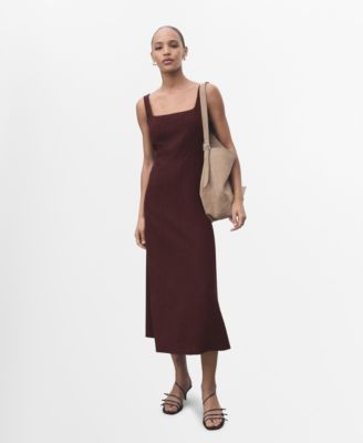 Women's Stitching Detail Midi Dress