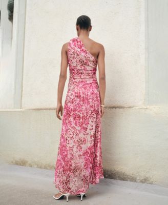 Women's Asymmetrical Animal-Print Dress