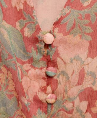 Women's Floral Puff-Sleeve Dress