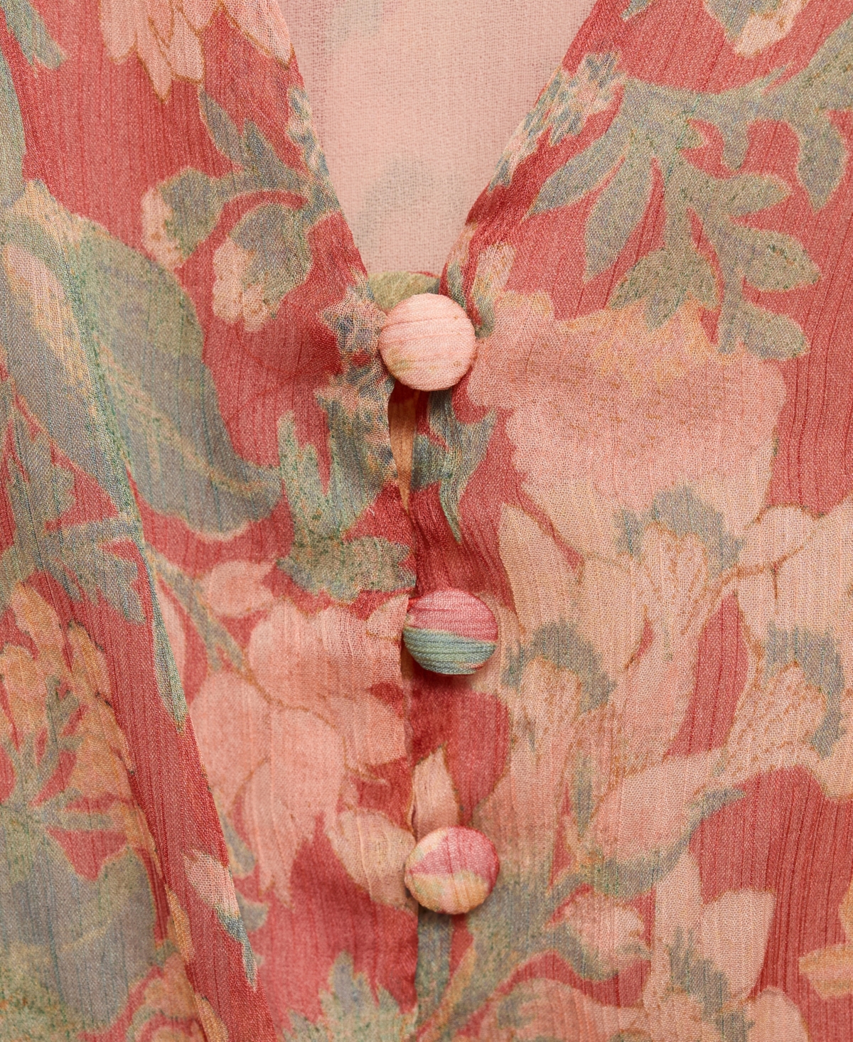 Mango Women's Floral Puff-Sleeve Dress
