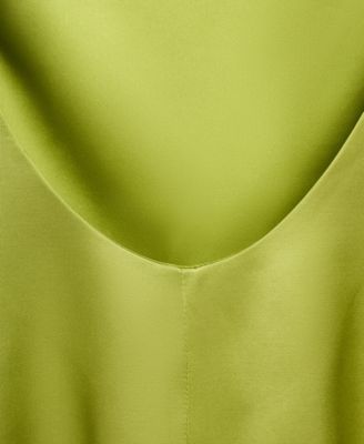 Women's Open-Back Satin-Effect Dress