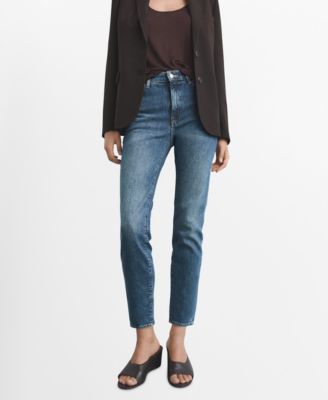 MANGO - Women's Claudia Slim-Fit Cropped Jeans