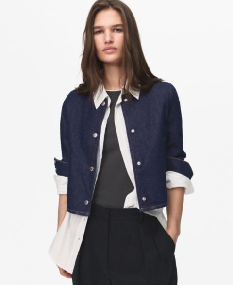 Женские куртки MANGO Women's Denim Crop Jacket