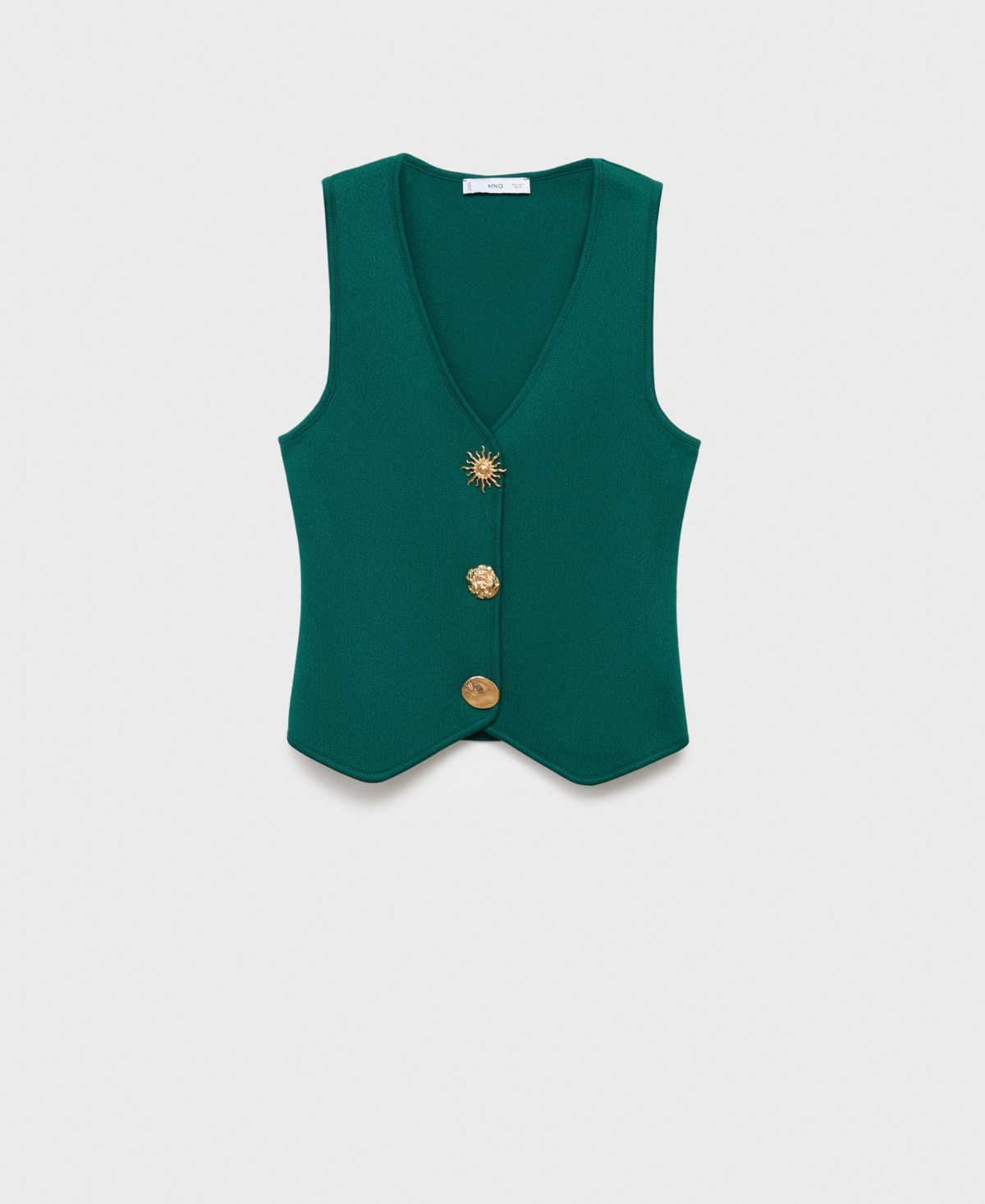 Mango Women's Jewel Buttons Knitted Vest