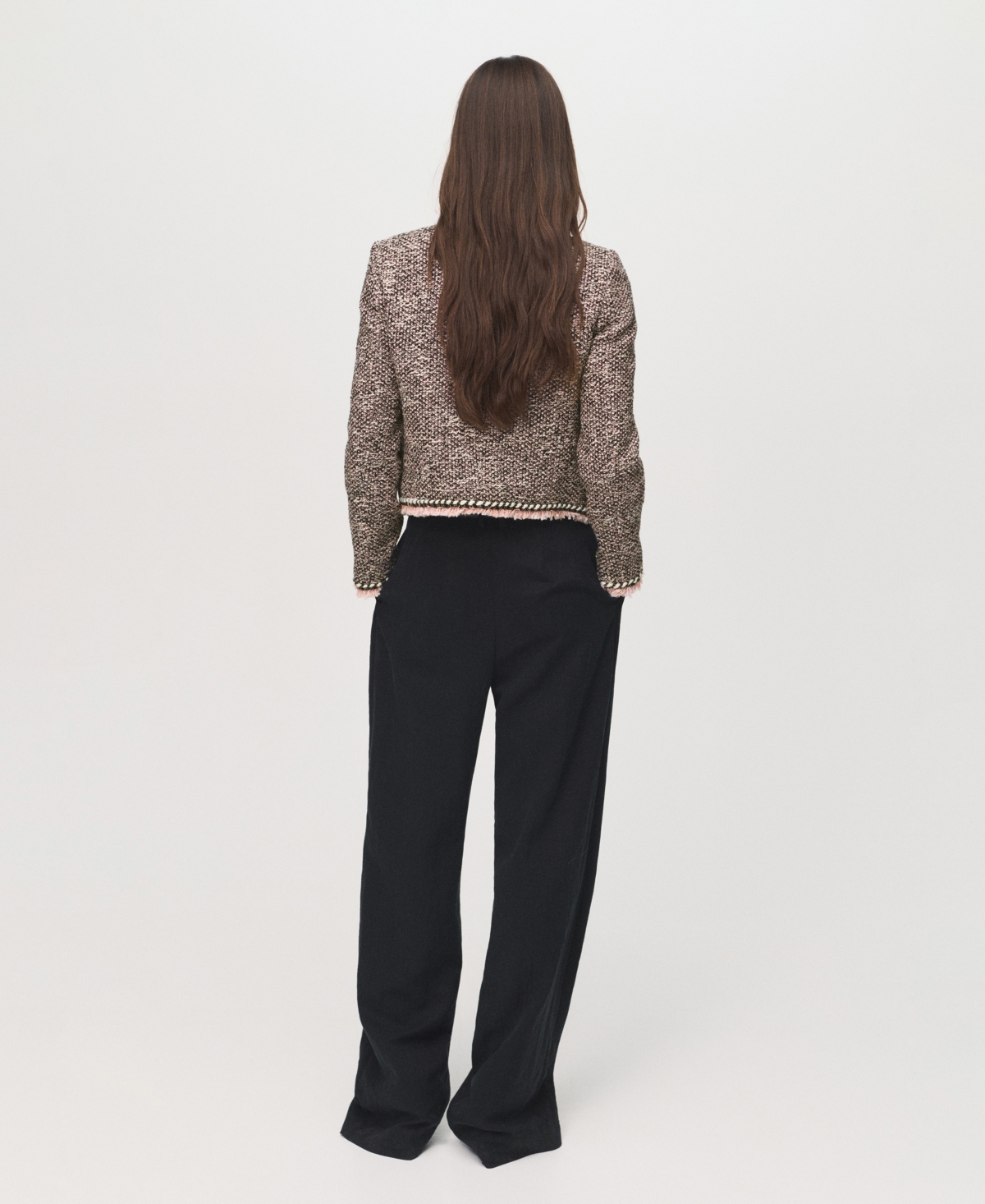 Mango Women's Pocket Tweed Jacket