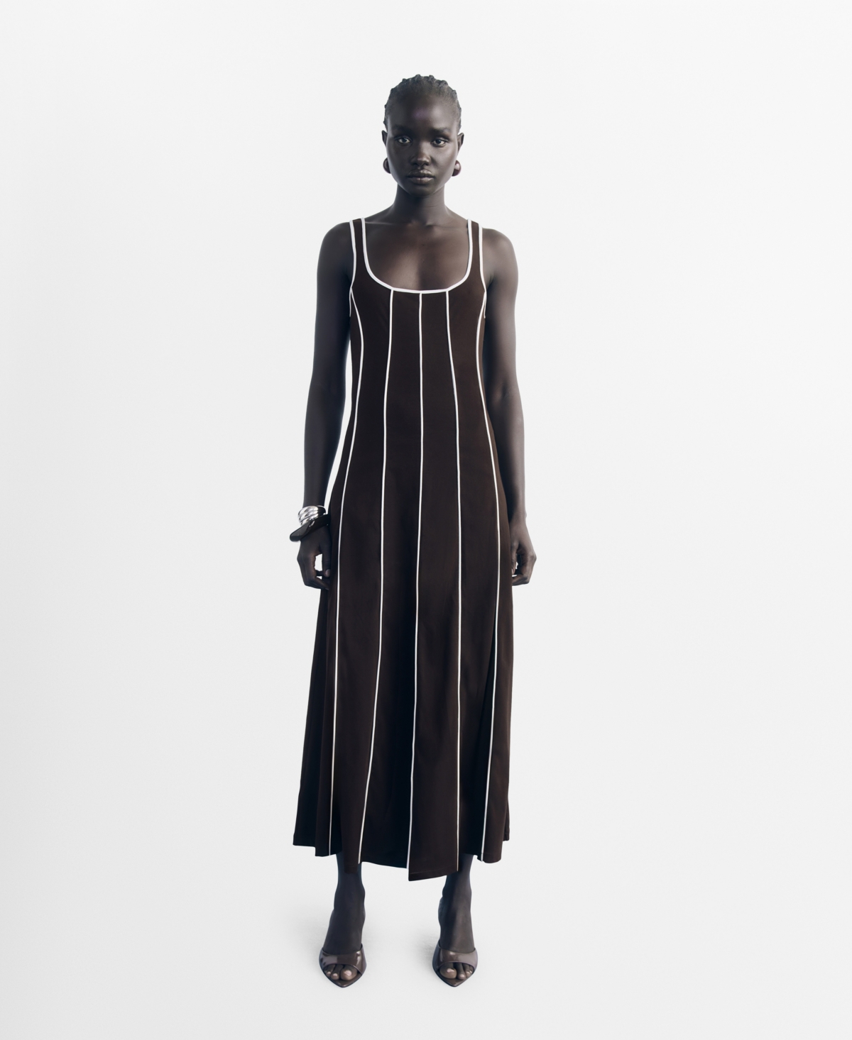 Mango Women's Striped Cotton Dress