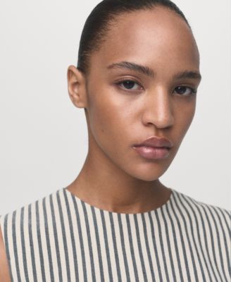 Women's Buttons Striped Top