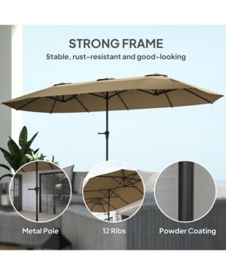 13 ft. Extra Large Patio Umbrella, UPF30+ Double Umbrella,