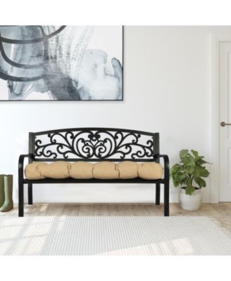 Outdoor Polyester Tufted Bench Cushion for Love Seat, Water-Resistant & Fade-Resistant, 46" x 19.7" x 5.1"