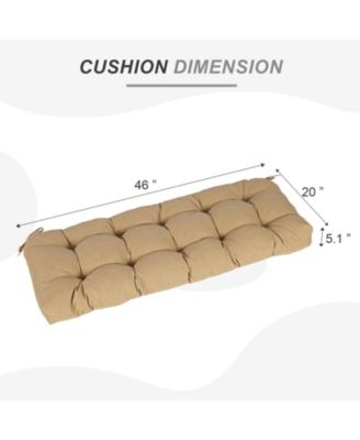 Outdoor Polyester Tufted Bench Cushion for Love Seat, Water-Resistant & Fade-Resistant, 46" x 19.7" x 5.1"