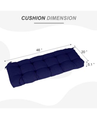 Outdoor Tufted Water-Resistant & Fade-Resistant Bench Cushion, 46" x 19.7" x 5.1"