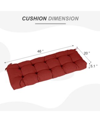 Outdoor Polyester Tufted Bench Cushion for Love Seat, Water-Resistant & Fade-Resistant, 46" x 19.7" x 5.1"
