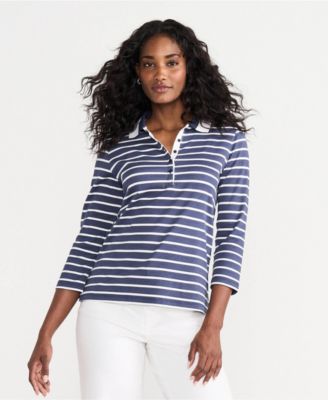 Women's 3/4 Sleeve Supima Cotton Polo Shirt