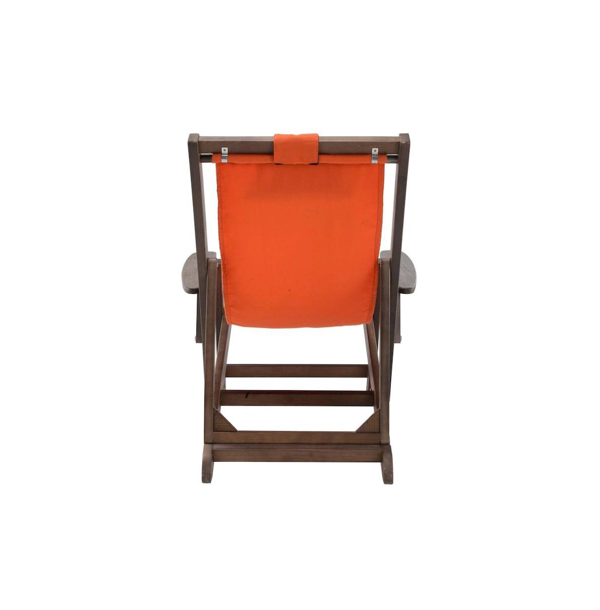 Jiallo Canvas Sling Chair With Cup And Wine Holder And Ottoman (Set Of