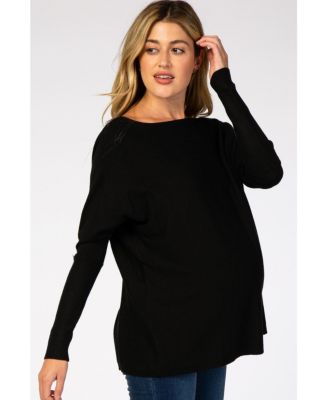 Maternity Soft Knit Boatneck Dolman Sleeve Sweater