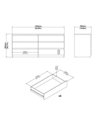 Scottsdale 6 Drawer Double Dresser