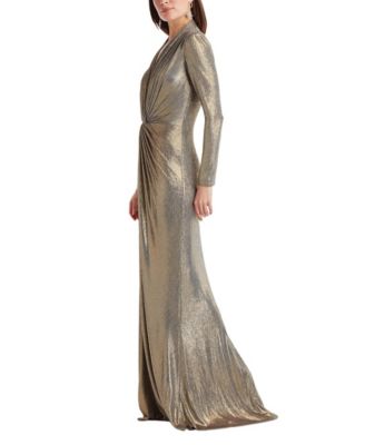 Women's Ferrum Metallic Twist Drape Gown