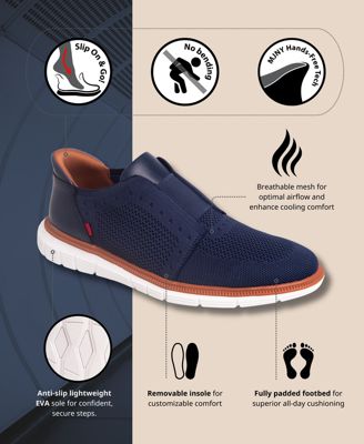 South Street Mens Hands-Free Slip On Technology Lightweight Mesh Oxfords