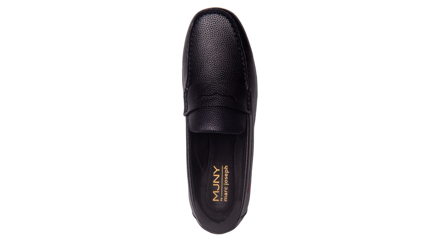 Мужские туфли Marc Joseph New York John Street Hands-Free Slip On Technology Penny, цвет: Чёрный кожаный, вариант 1 — фото 5