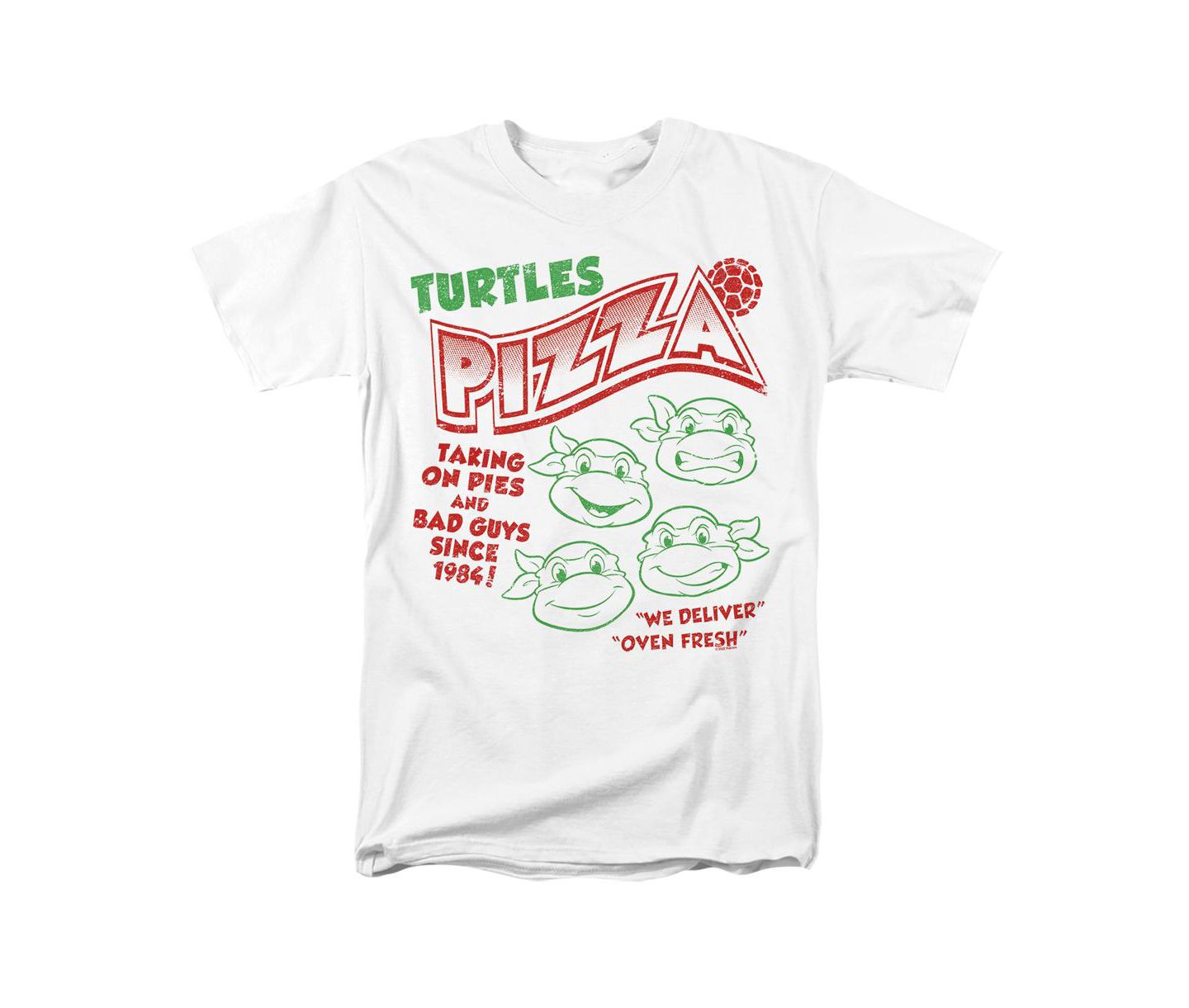 Мужская футболка Teenage Mutant Ninja Turtles Classic Tmnt Turtles Pizza, цвет: Белый — фото 1