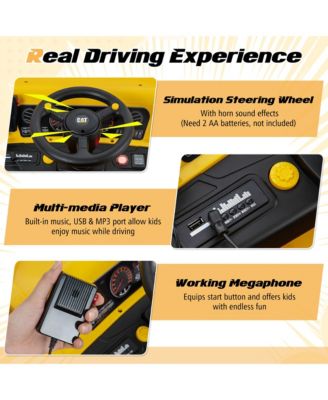 Kids Ride on Dump Truck with 2.4G Remote Control Working Megaphone Sand Shovel