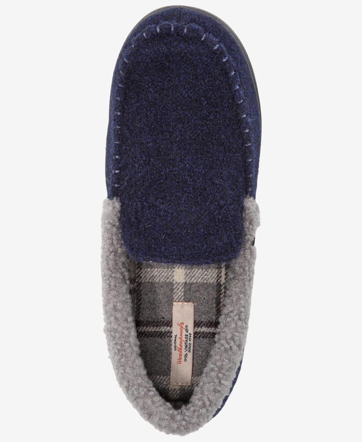 Weatherproof Men's Venetian Contrast-Stitch Moccasin Slippers