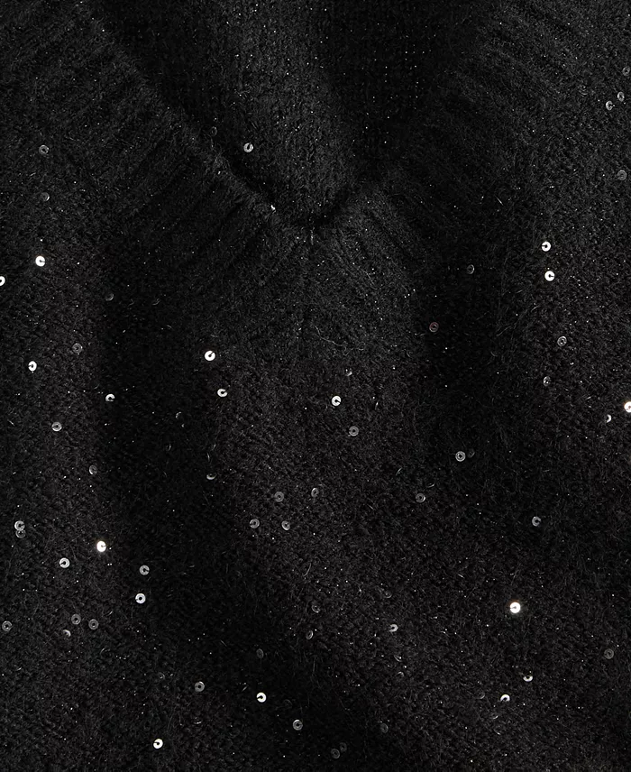 Women's Roving Sequin V-Neck Sweater - thumbnail 5