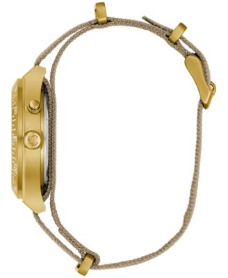 Men's Vintage Casual Lite Up Taupe Nylon Strap Watch, 39mm