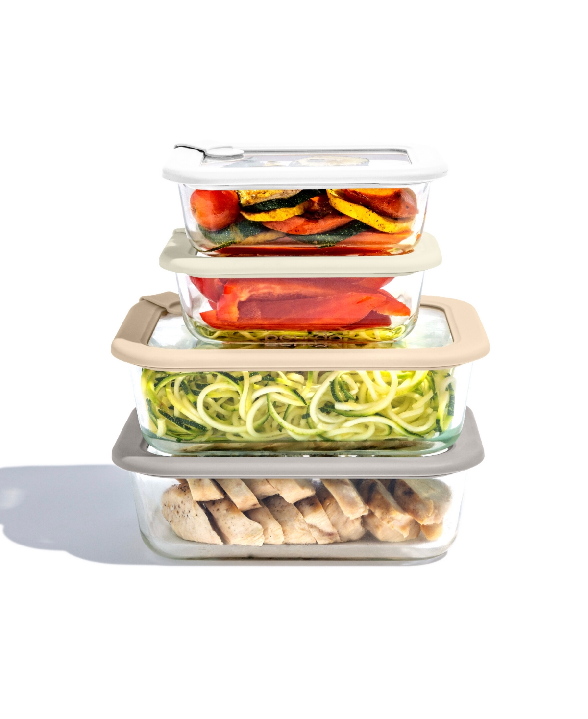 Bentgo Signature 8-pc. Glass Food Storage Set In White