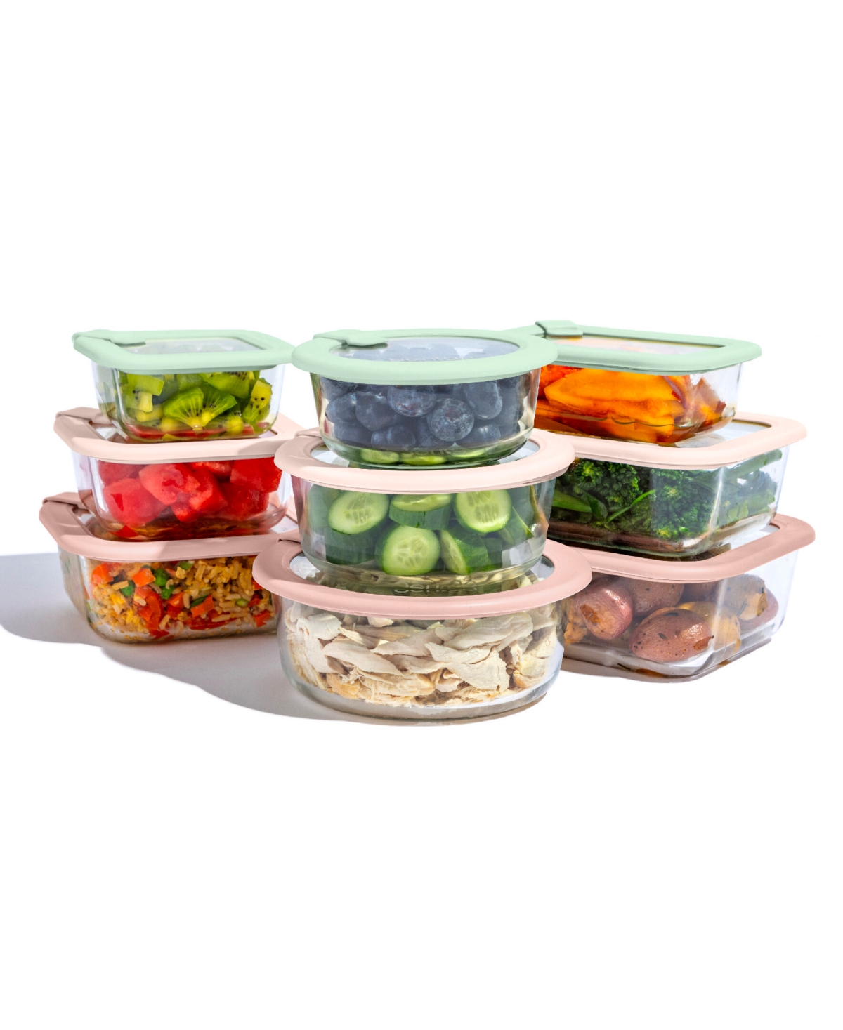 Bentgo Signature 18-pc. Glass Food Storage Set In Green