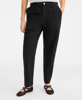 Women's Straight Leg Patch-Pocket Pants, Macy's Exclusive