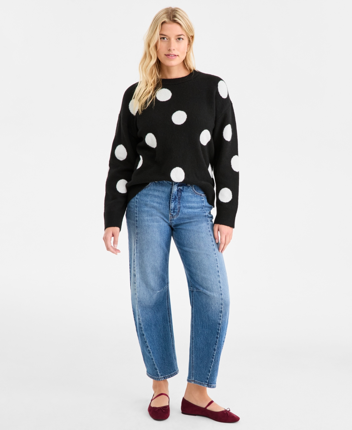 On 34th Women's Exploded Dot Pullover Sweater, Macy's Exclusive