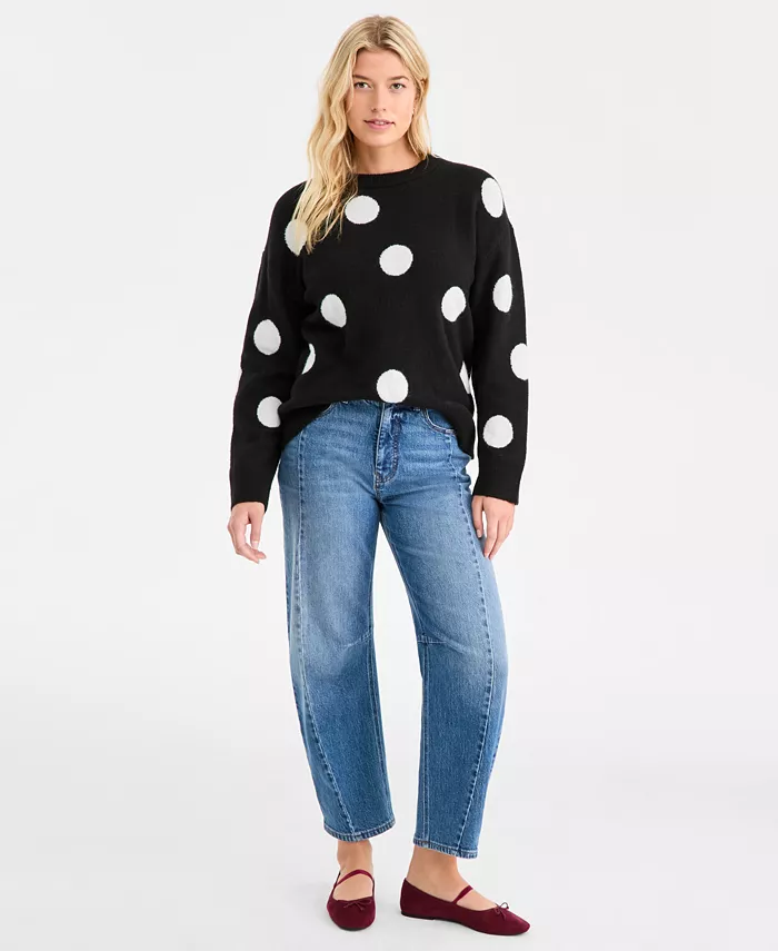 Women's Exploded Dot Pullover Sweater - thumbnail 6