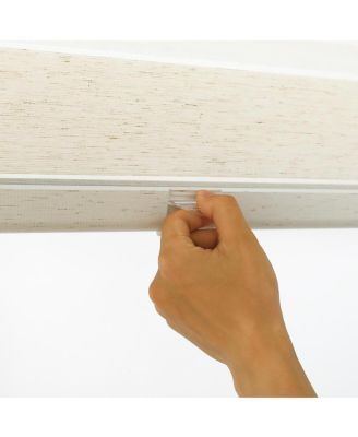 FauxLinen Zebra Shade, Cordless Free-Stop Zebra Blind with Dual Layer