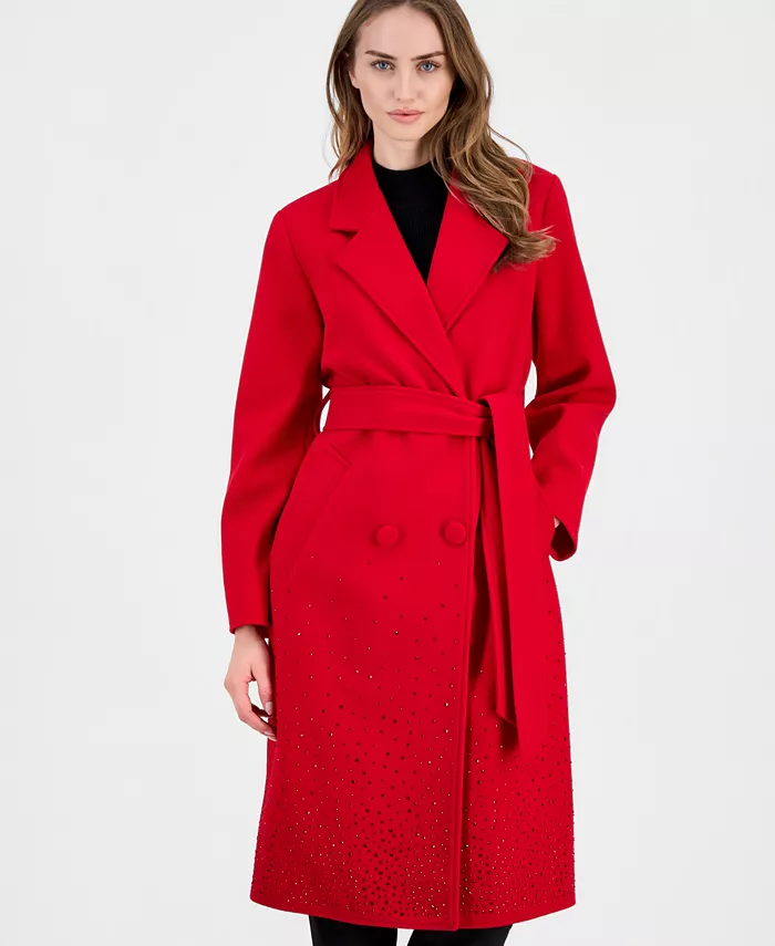 Women's Double-Breasted Embellished Coat